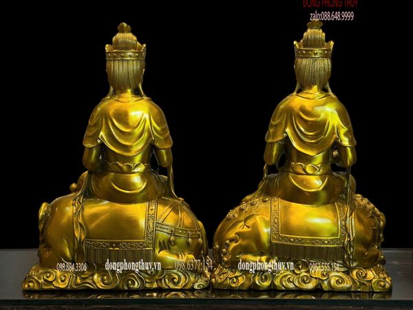 Văn thù sư lợi-phổ hiền bồ tát bằng đồng