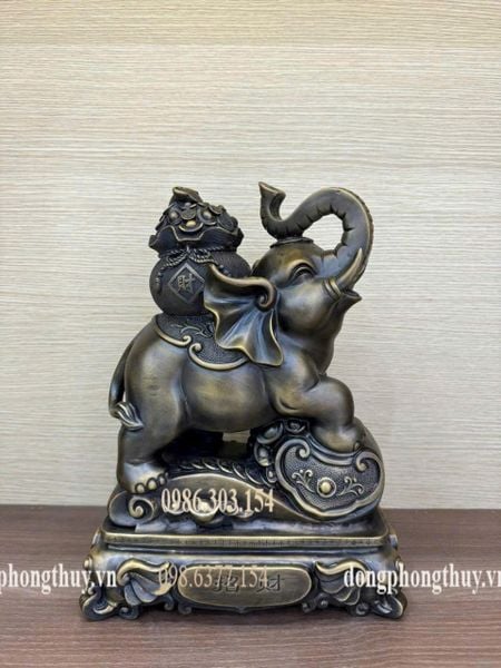 Quà tặng sếp: đôi voi đồng