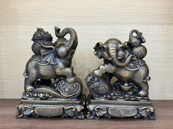 Quà tặng sếp: đôi voi đồng