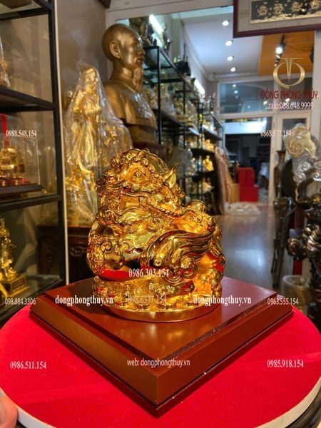 Quà tặng mạ vàng: Tỳ hưu đồng mạ vàng 24k