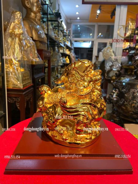 Quà tặng mạ vàng: Tỳ hưu đồng mạ vàng 24k