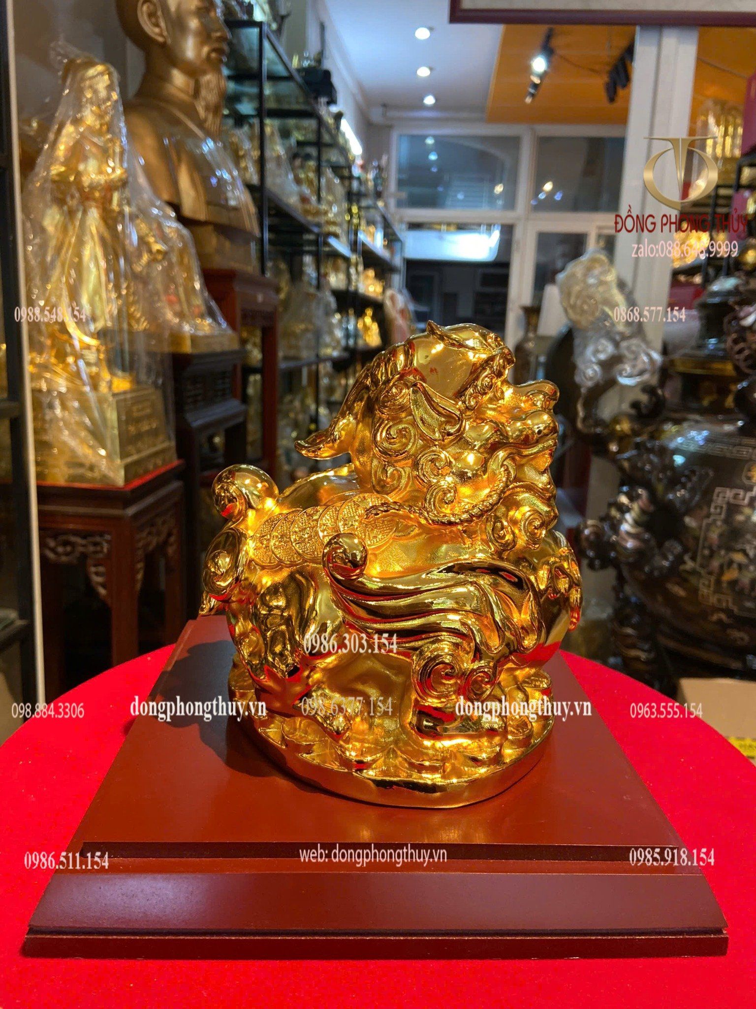 Tỳ hưu đồng mạ vàng 24k