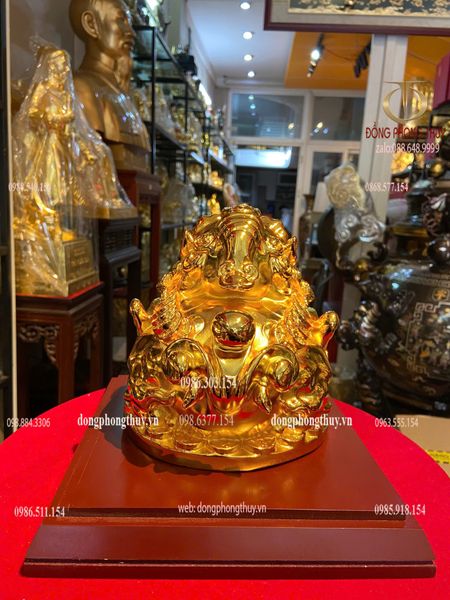 Quà tặng mạ vàng: Tỳ hưu đồng mạ vàng 24k