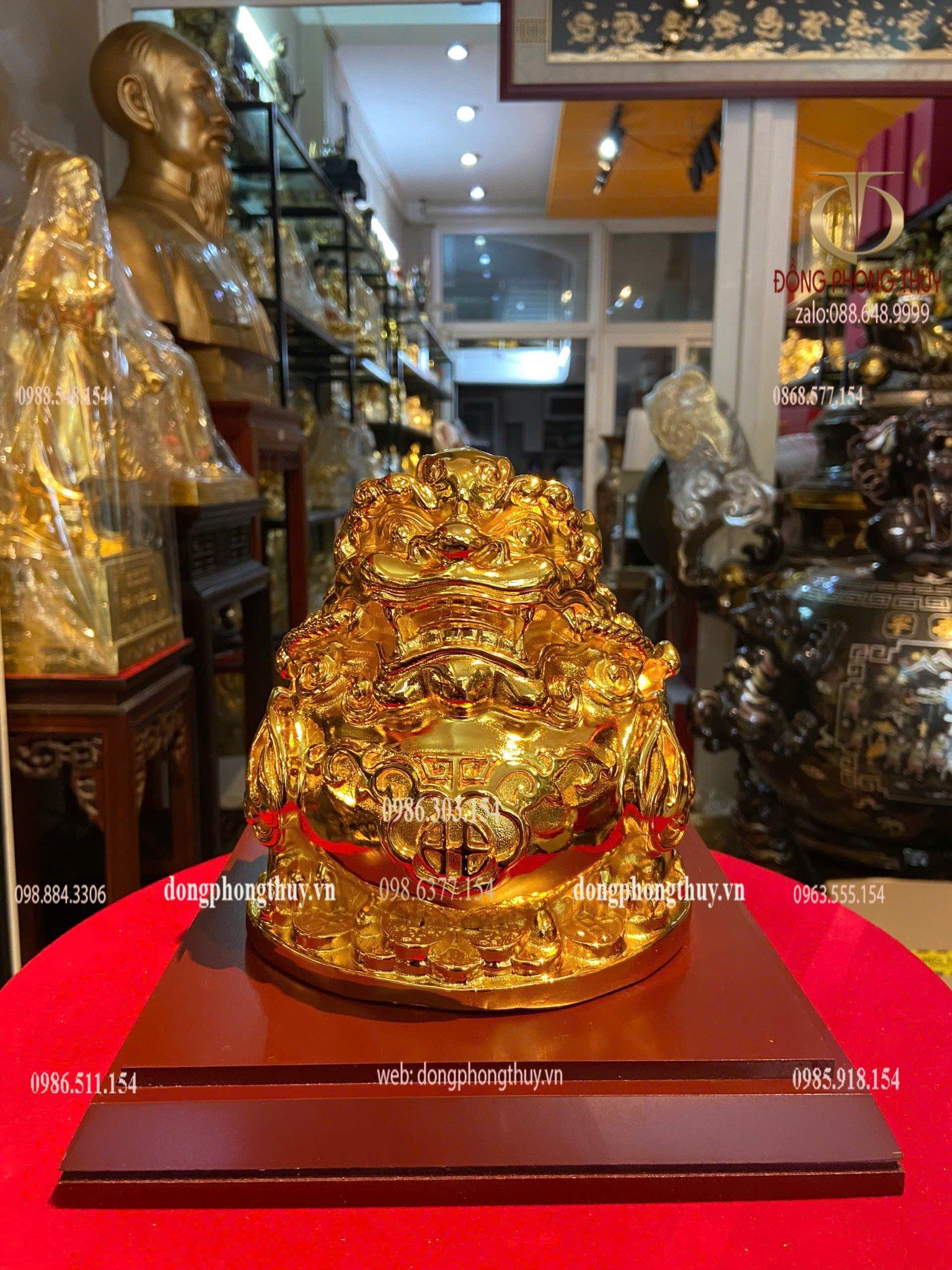 Tỳ hưu đồng mạ vàng 24k