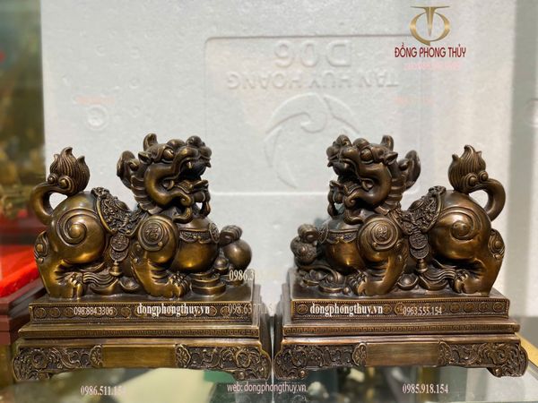 Đôi tỳ hưu đồng  Kt 20 x22x11 nặng 9 kg