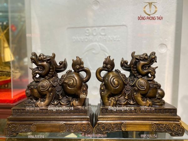 Đôi tỳ hưu đồng  Kt 20 x22x11 nặng 9 kg