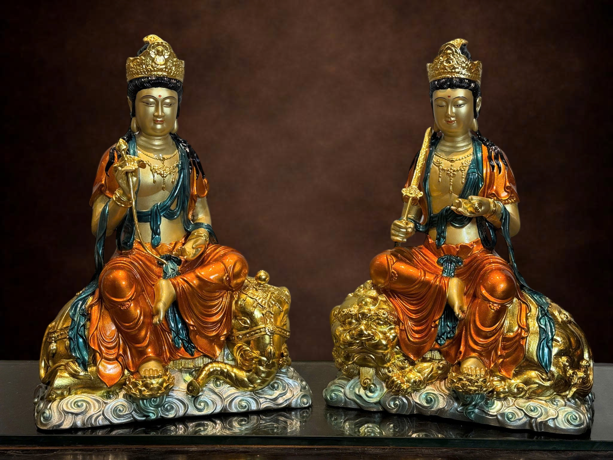 Phổ Hiền Bồ Tát-Văn Thù Sư Lợi Bồ Tát