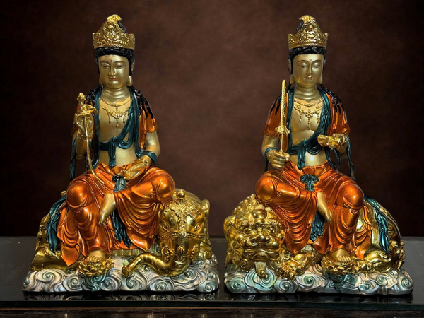 Phổ Hiền Bồ Tát-Văn Thù Sư Lợi Bồ Tát