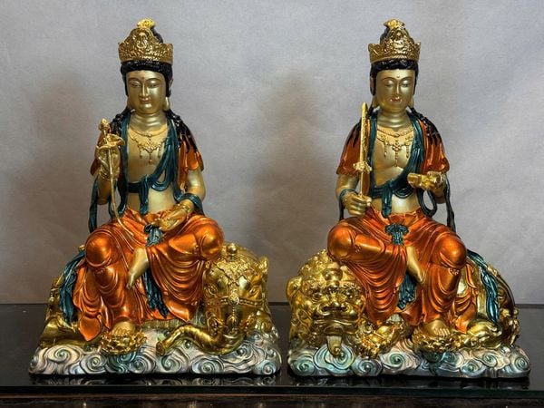 Phổ Hiền Bồ Tát-Văn Thù Sư Lợi Bồ Tát