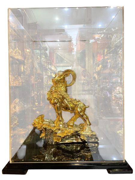 Tượng dê dát vàng phong thủy bằng đồng