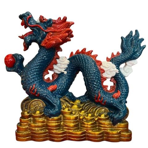Tượng rồng vẽ màu bằng đồng