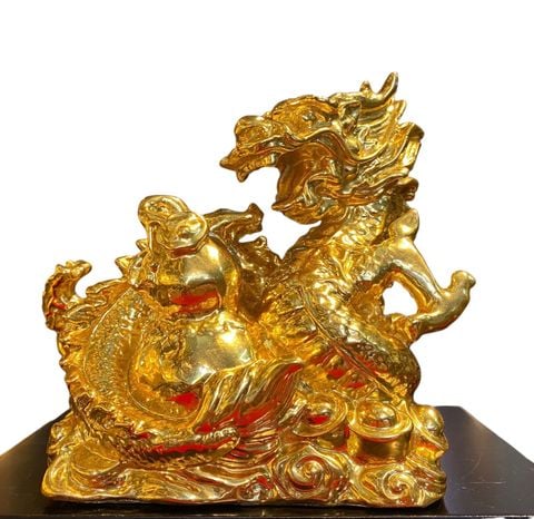 Quà tặng mạ vàng: Tượng rồng mạ vàng 24k