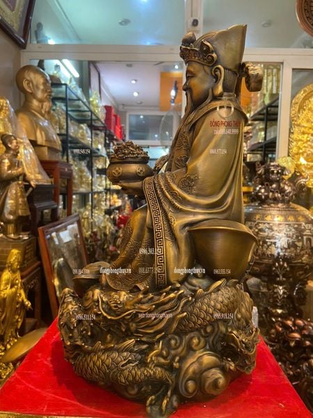 Thần tiền bằng đồng Cao 40 ngang 32 sâu 23 nặng 15kg