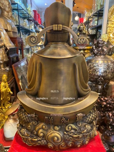 Thần tiền bằng đồng Cao 40 ngang 32 sâu 23 nặng 15kg