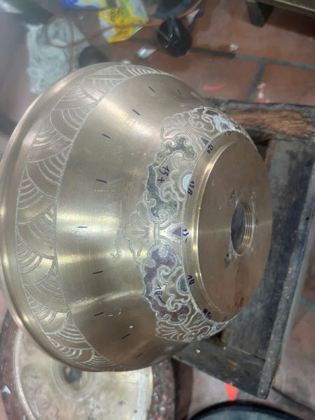 Bộ đỉnh đồng khảm ngũ sắc 80cm nặng 110kg