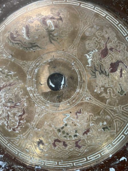 Bộ đỉnh đồng khảm ngũ sắc 80cm nặng 110kg