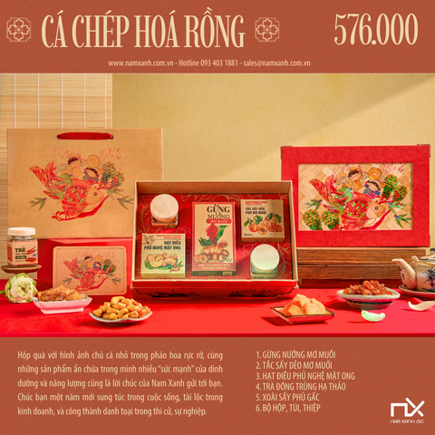  Bộ Hộp Quà Cá Chép Hoá Rồng 