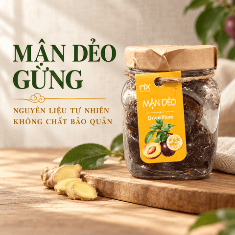  Mận Dẻo Gừng Có Hạt 80g (100g) 