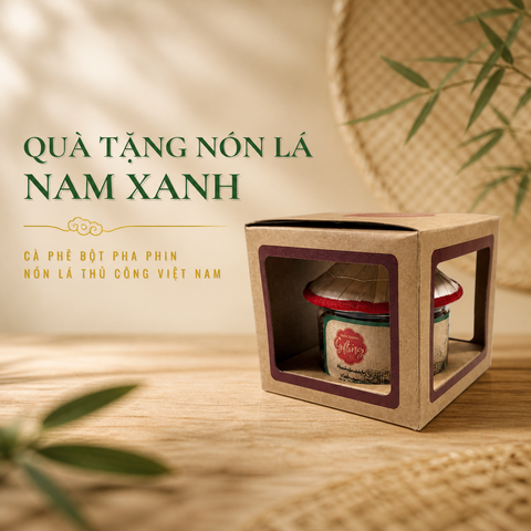  Cà Phê Bột 90g (130g) Collection, Hộp Lon Nón Lá Truyền Thống Việt Nam 