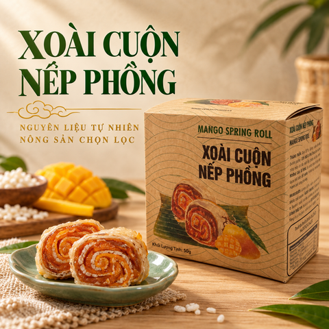  Hộp Xoài Cuộn Nếp Phồng 50g 