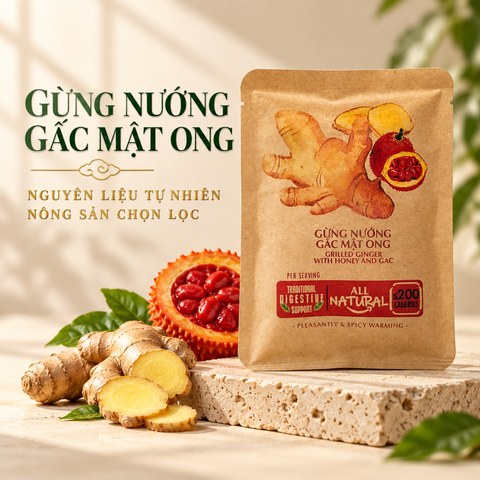  Gừng Nướng Gấc Mật Ong 20g/túi 