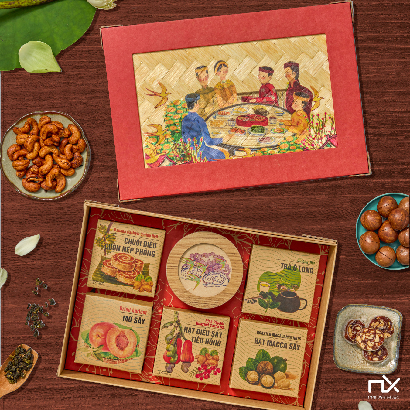  Bộ Hộp Quà Nam Xanh, Khách Đến Chơi Nhà 