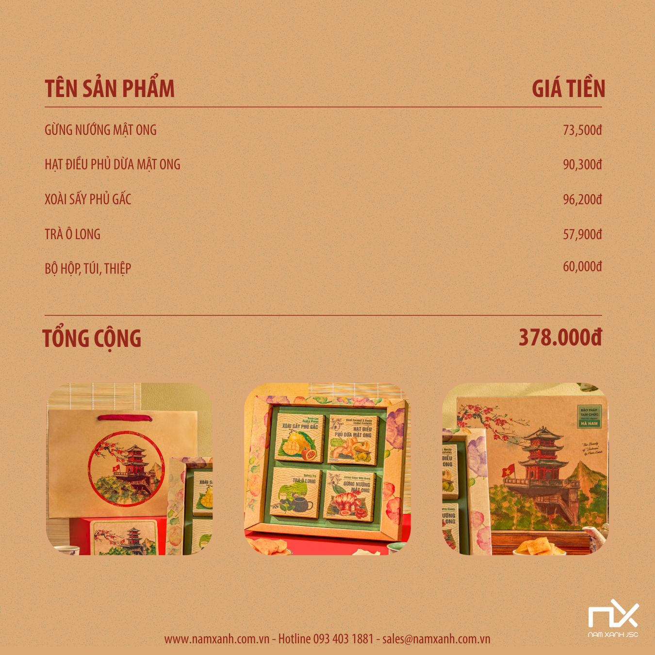  Bộ Hộp Quà Bảo Tháp Tam Chúc 