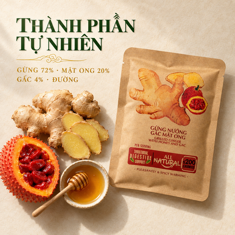  Gừng Nướng Gấc Mật Ong 20g/túi 