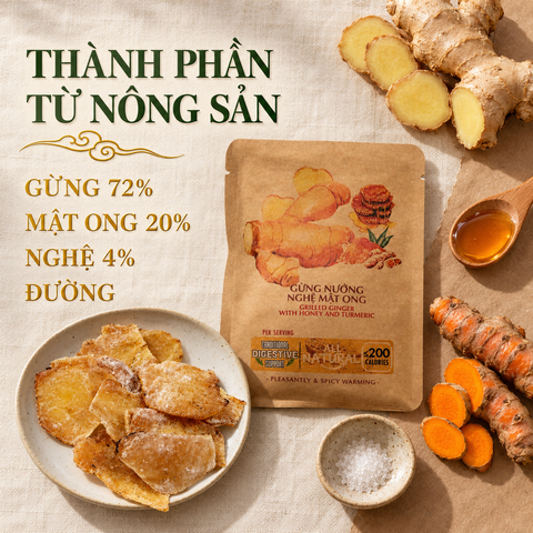  Gừng Nướng Nghệ Mật Ong 20g/túi 