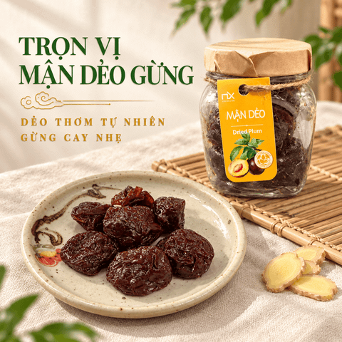  Mận Dẻo Gừng Có Hạt 80g (100g) 