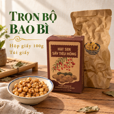  Hạt Sen Sấy Tiêu Hồng 100g 