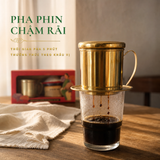  Combo hộp giấy cà phê -phin inox cao cấp 90g (130g) 