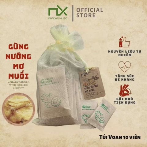  Gừng Nướng Mơ Muối 10 miếng/túi_6300 