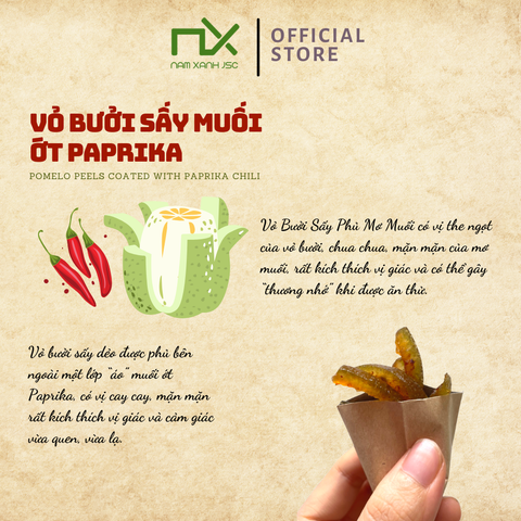  Vỏ Sấy Muối Ớt Paprika 100g 