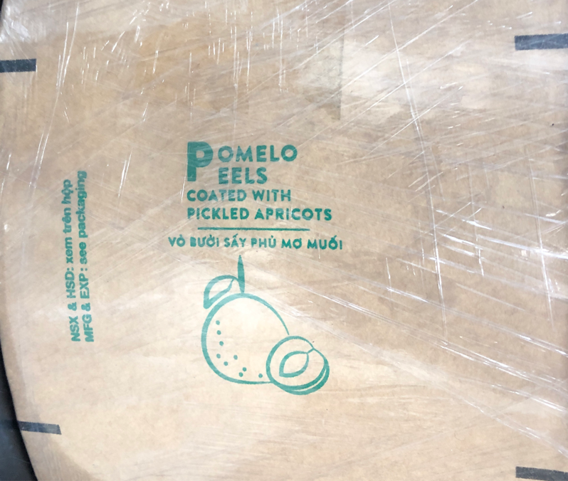  Cuộn màng giấy kraft In vạch cắt 1 màu (13cm x 500m) GIẤY/MPET/PE40 dày 120mic- Mắt thần_ 1Kg = 800 túi_ VỎ BƯỞI MƠ MUỐI 