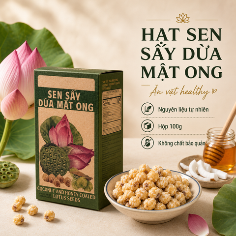  Hạt Sen Sấy Dừa Mật Ong 100g (130g) 