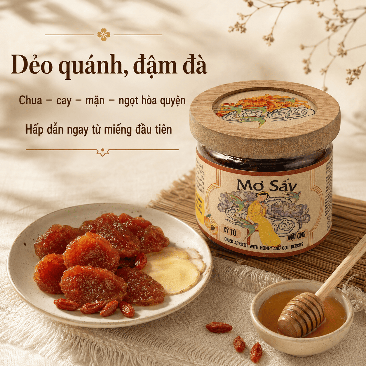  Mơ Sấy Kỷ Tử Mật Ong 150g 