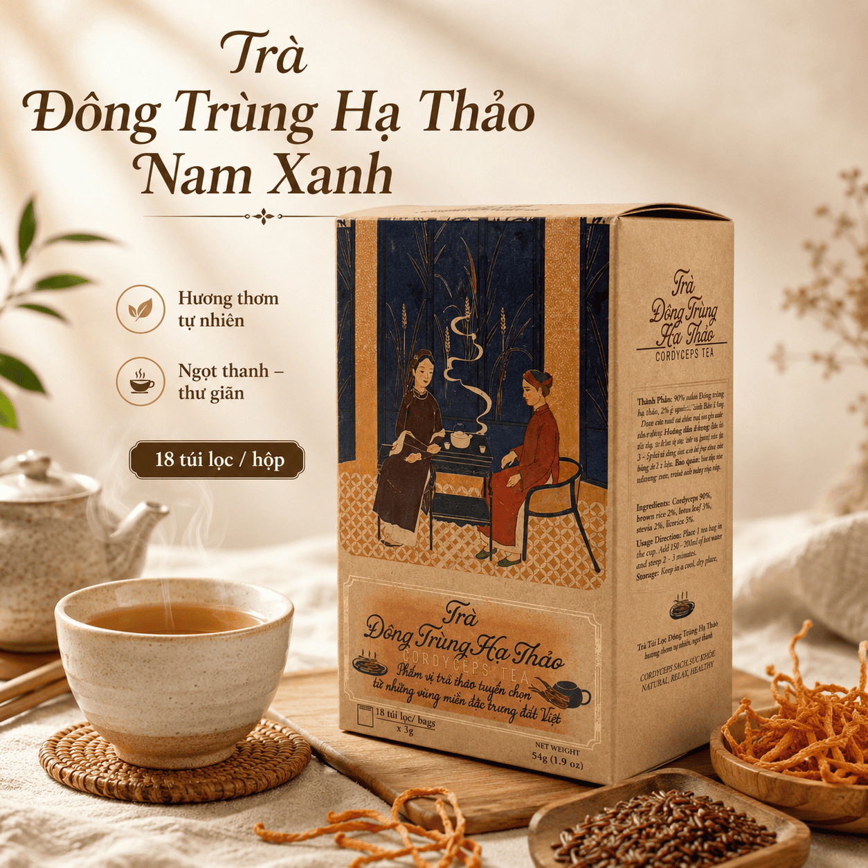  Trà Đông Trùng Hạ Thảo (54g) 
