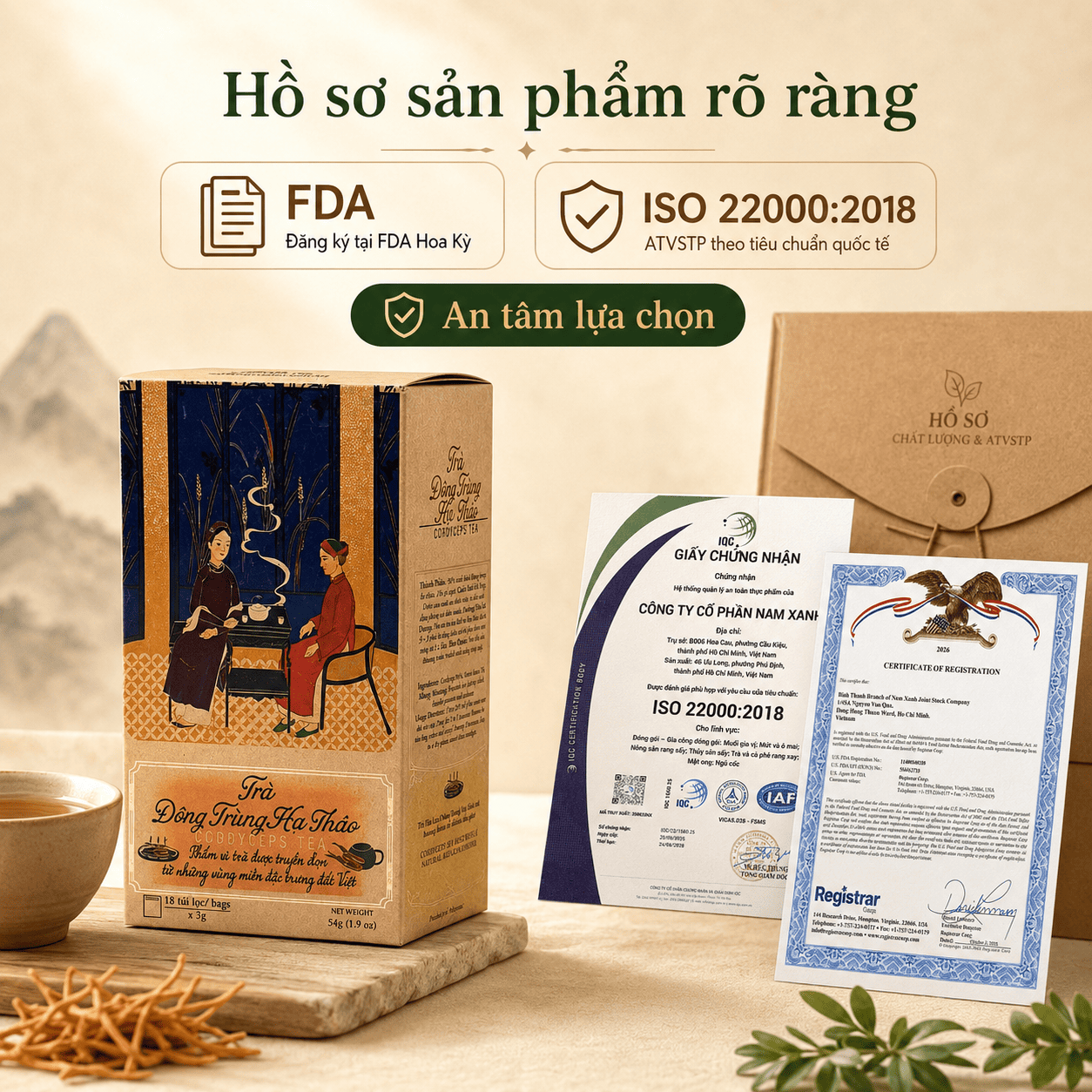  Trà Đông Trùng Hạ Thảo (54g) 