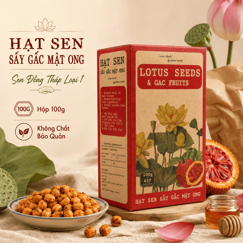  Hạt Sen Sấy Gấc 100g (130g) 
