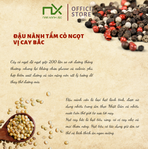  Đậu nành tẩm cỏ ngọt vị cay bắc 30g/túi 