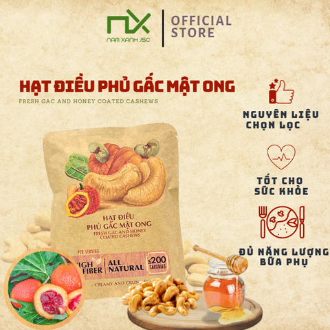  Hạt Điều Phủ Gấc Mật Ong 30g/Túi 