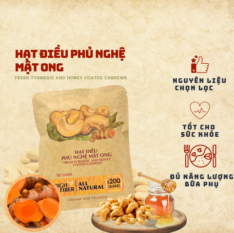  Hạt Điều Phủ Nghệ Mật Ong 30g/Túi_37147 