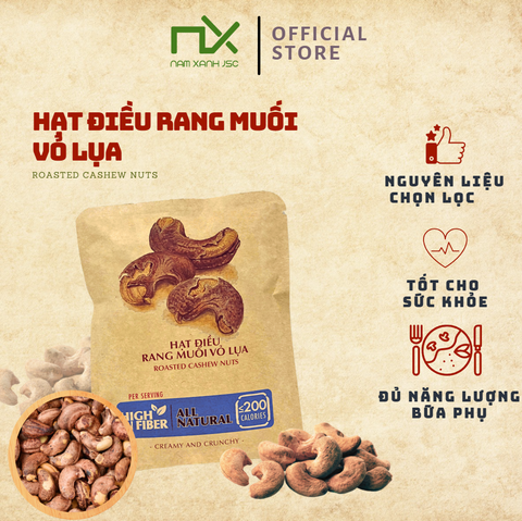  Hạt Điều Rang Muối Vỏ Lụa 30g/Túi_37185 