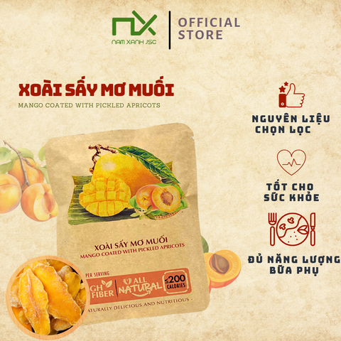  Xoài sấy phủ mơ muối túi kraft 30g ( 33g) 