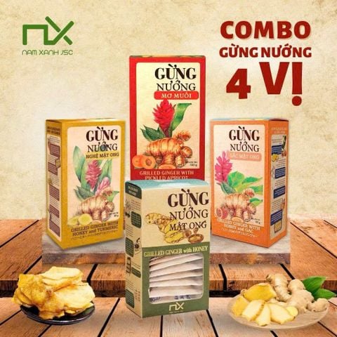  Combo 4 Vị Gừng Nướng Nam Xanh 