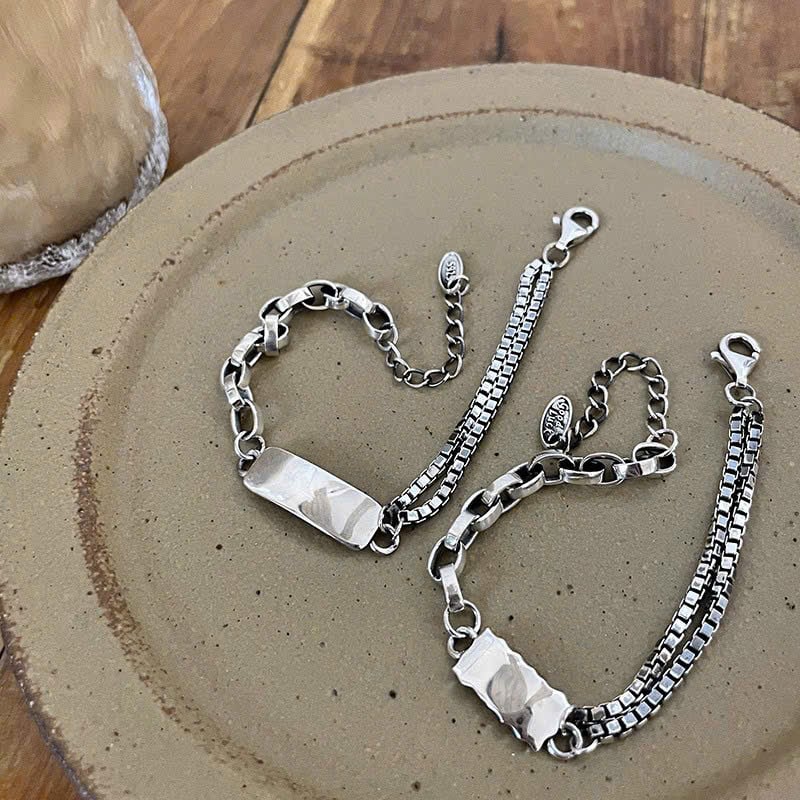  Lắc Tay Bạc Đôi Mặt Trơn - LB318 