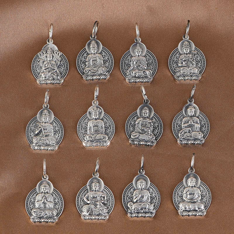  Mặt Dây Bạc Phật Bản Mệnh 12 Con Giáp - MB410 