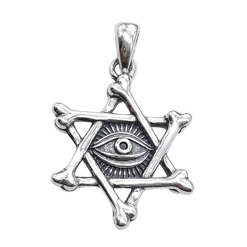  Mặt Dây Bạc Sao David Mắt Thần - MB410 