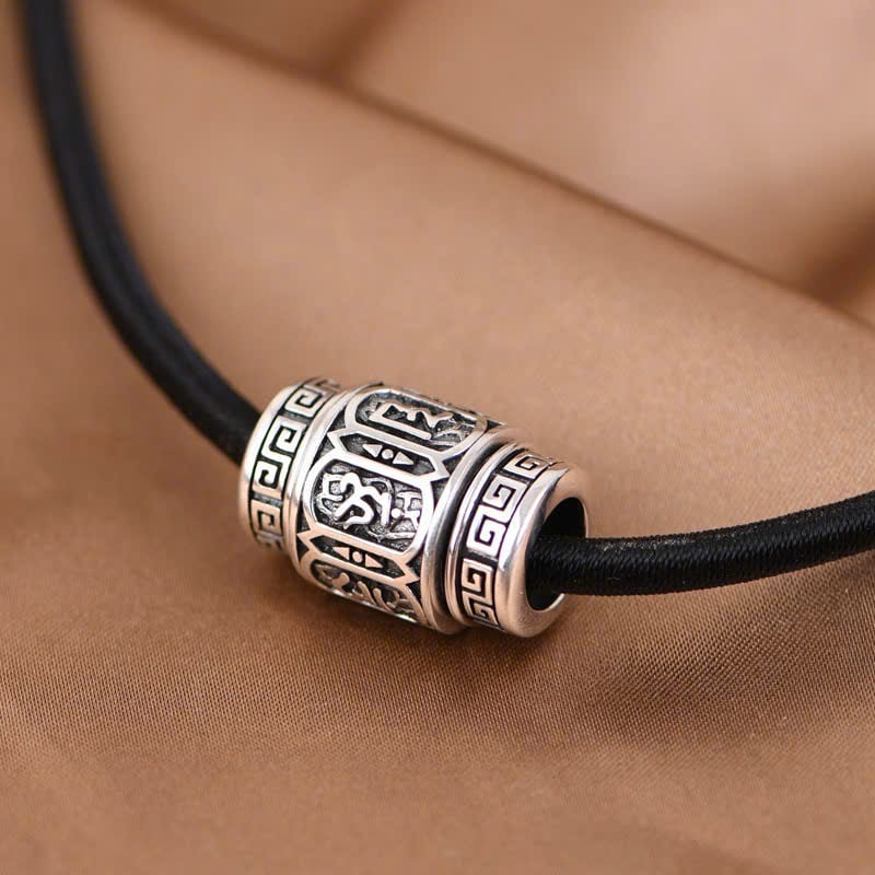  Mặt Dây Bạc Xoay Chữ Phạn Lục Tự Minh Chú - MB412 